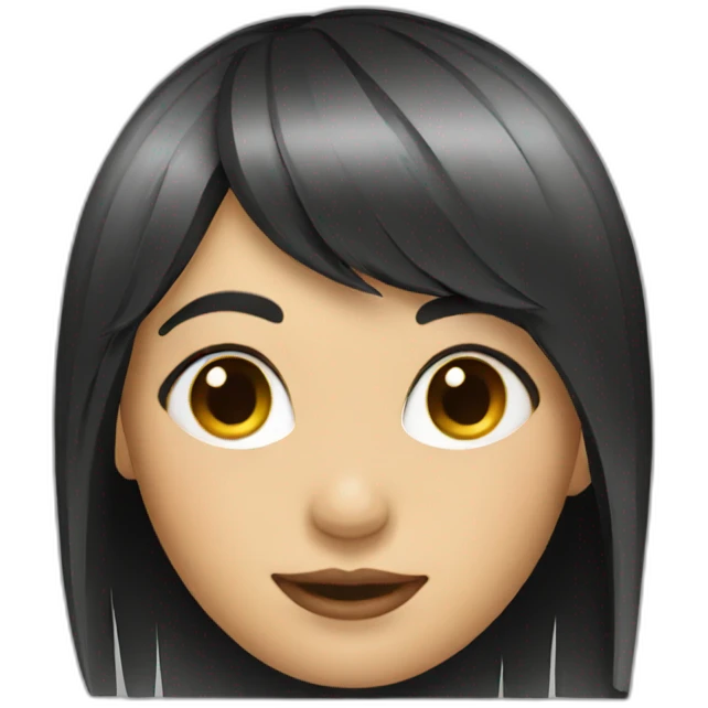 Fringe haircut female emoji