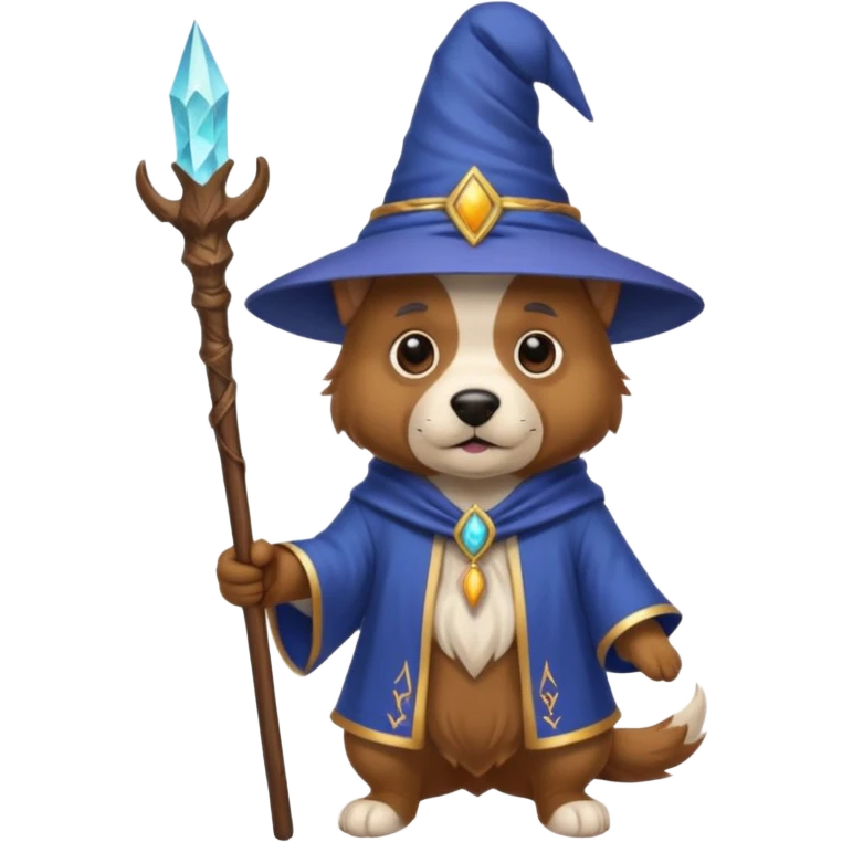 Dog wizard emoji