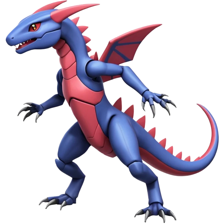 Heliolisk-Palkia-Salandit-Cyclizar-Genesect-Pokémon, full body emoji