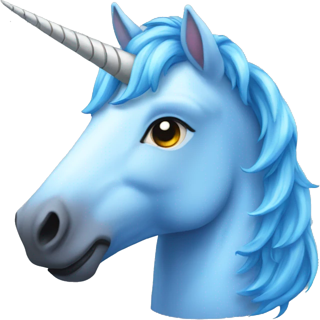 Blue unicorn emoji