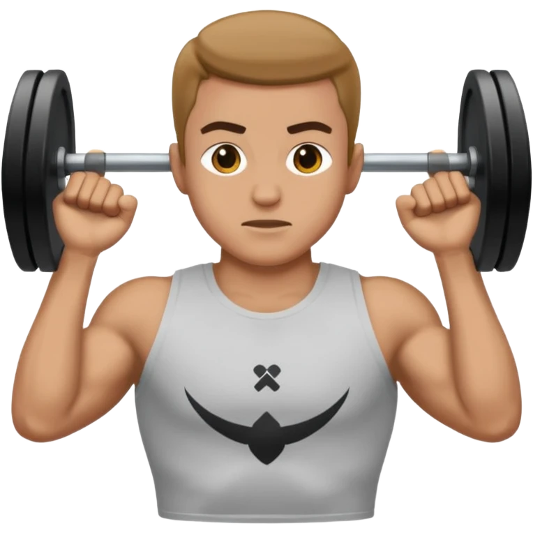 chest press with t shirt emoji