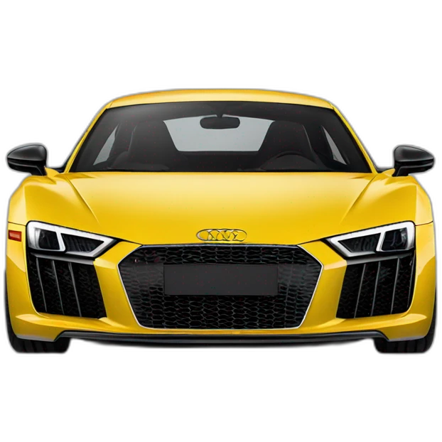 audi r8 yellow emoji
