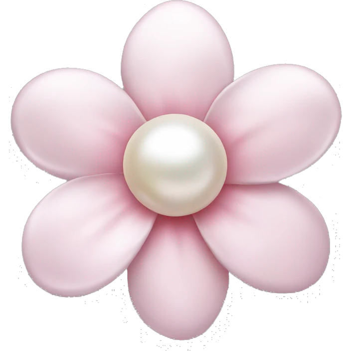 Pearl light pink flower emoji