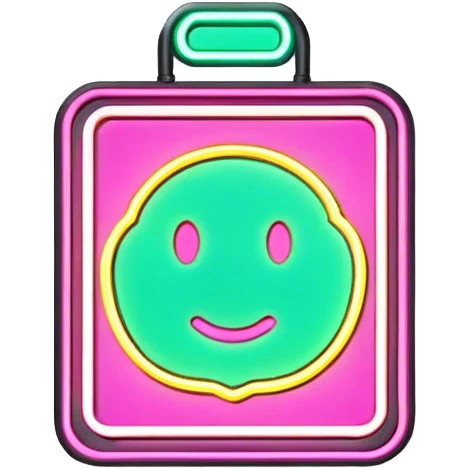 Neon outline sinboard emoji