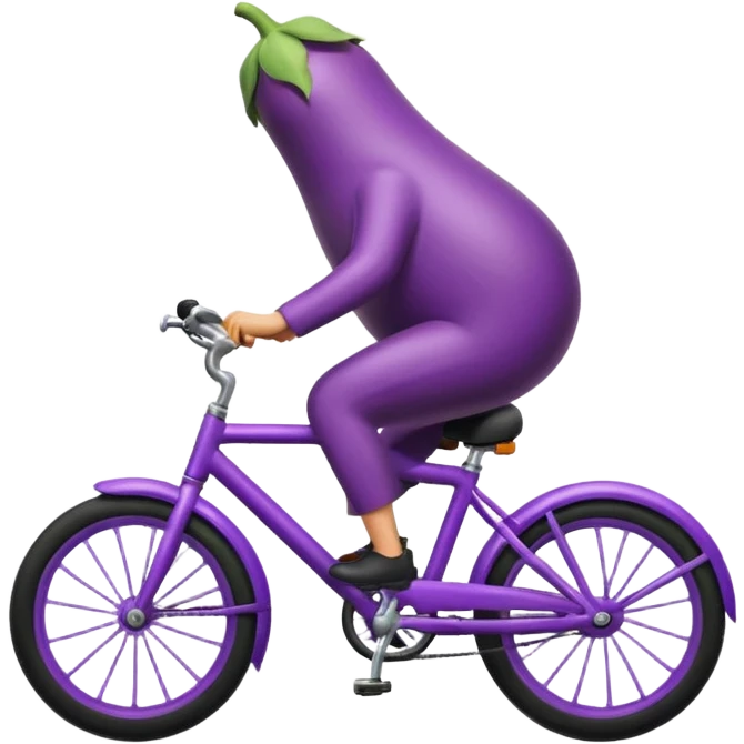eggplant riding a bike emoji