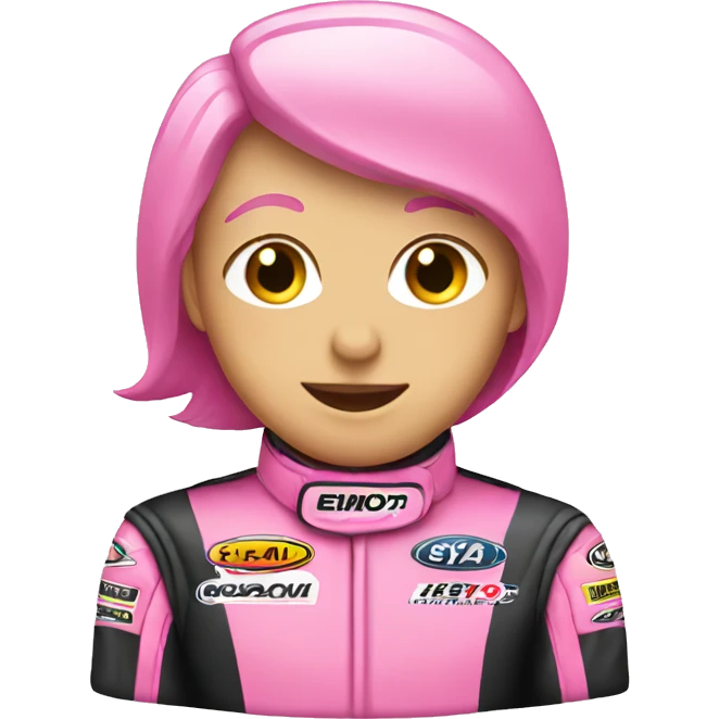 Pink race car emoji