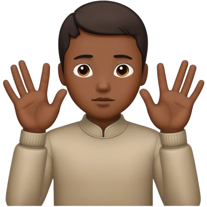 son of the chinese king saying no with hands emoji