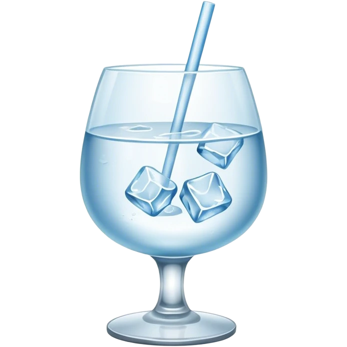 Stem glass of ice water emoji