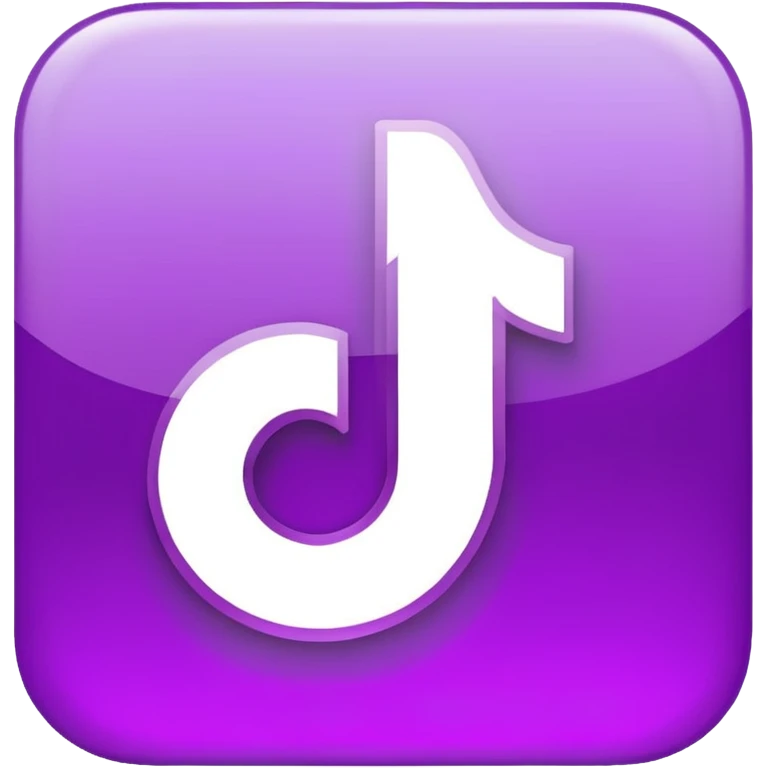 Purple and Cian Symbol of TikTok app emoji