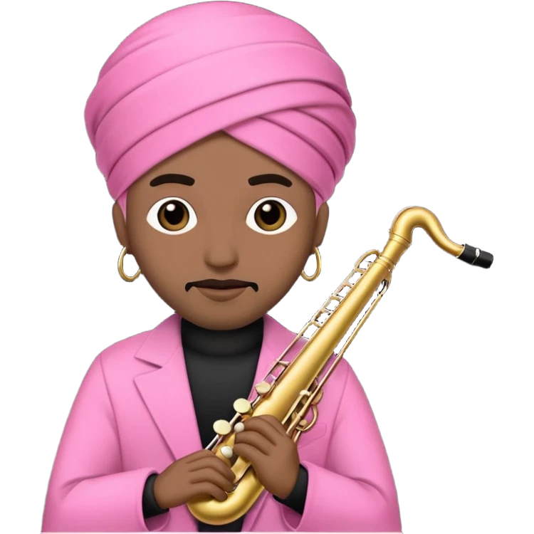 pink musician black qoman  emoji