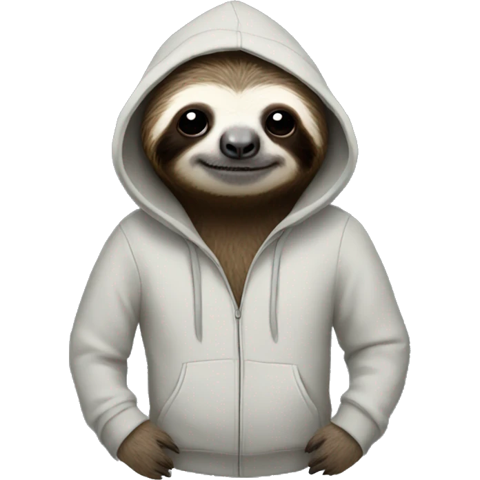 Sloth in a hoodie emoji