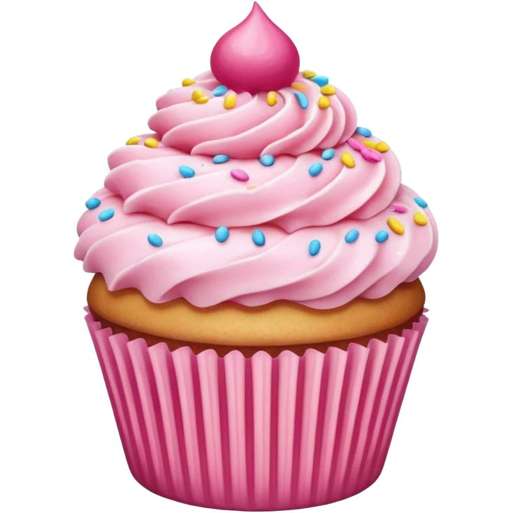 Cupcake with pink icing emoji