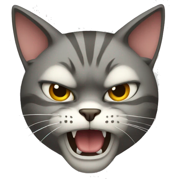 cat being angry emoji