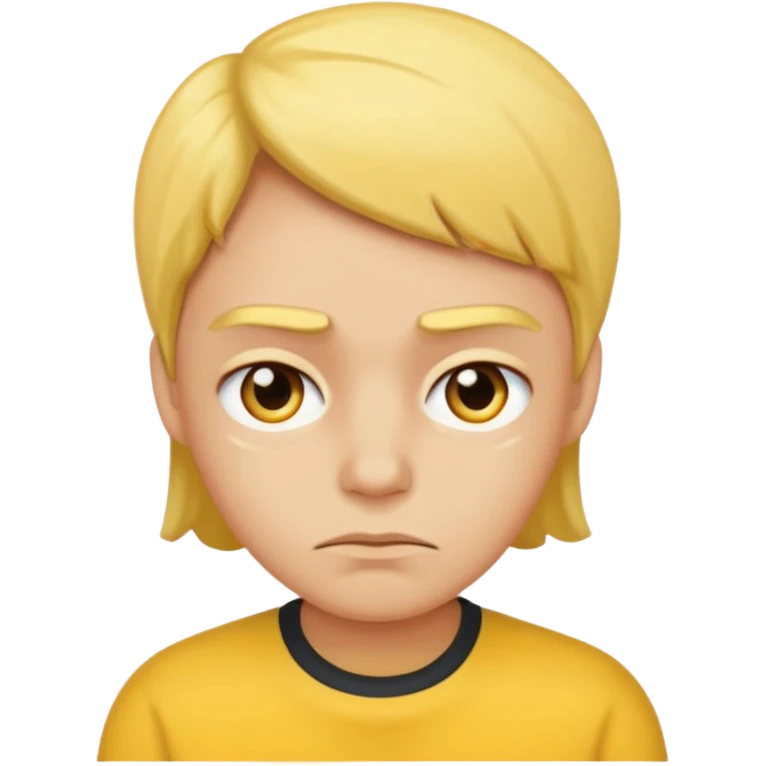 A yellow face doing 67 and he’s kinda mad but not really emoji