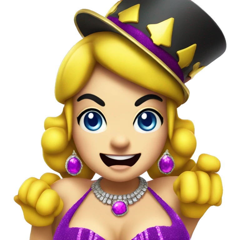 Wario as a showgirl  emoji