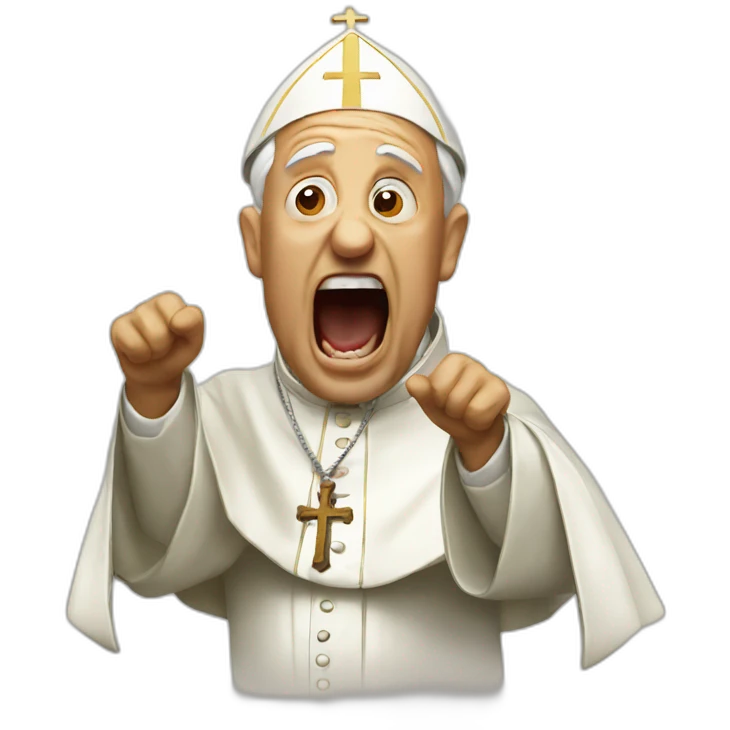 Screaming Pope emoji