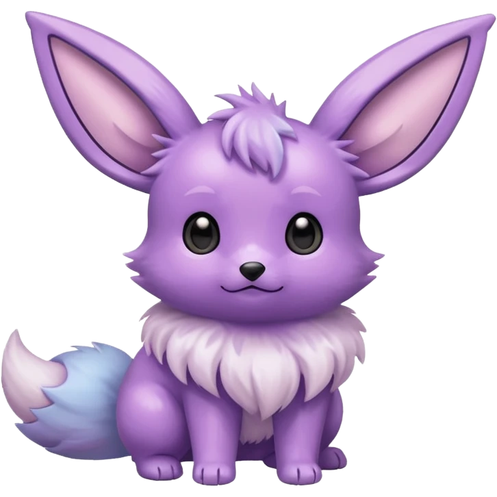 Kawaii Shiny Pastel Purple Eevee Full Body emoji