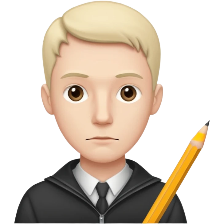 pencil next to a thin man emoji