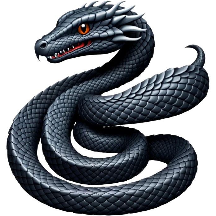 Black viper in gothic style emoji