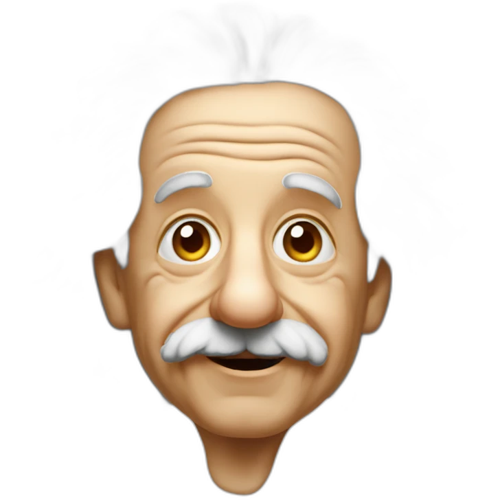 Albert Einstein apeuré emoji