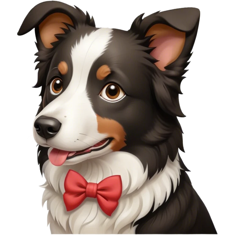 Border colie bow emoji