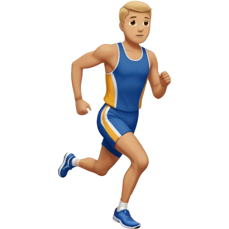 tall, stocky man running in a track meet emoji