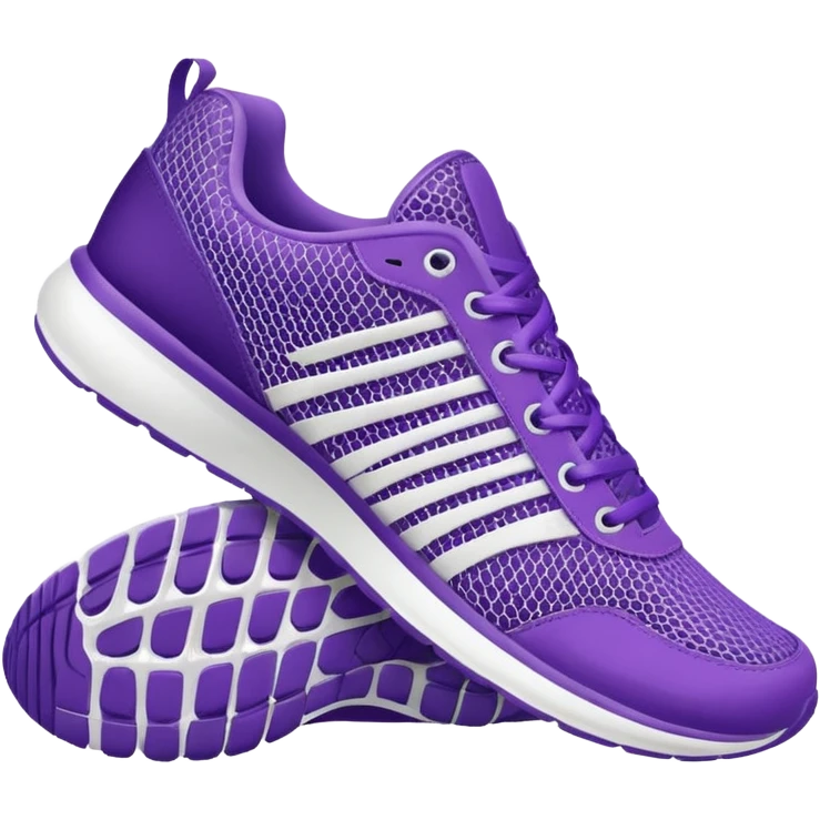 Purple running shoes emoji