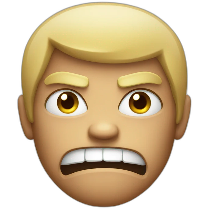 Angry face emoji