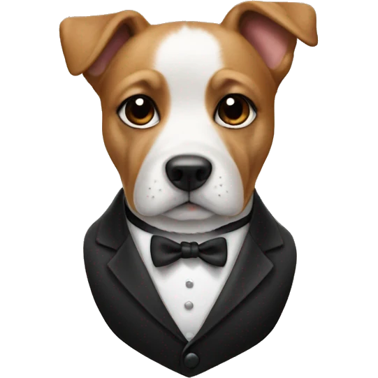 dog in a tuxedo  emoji