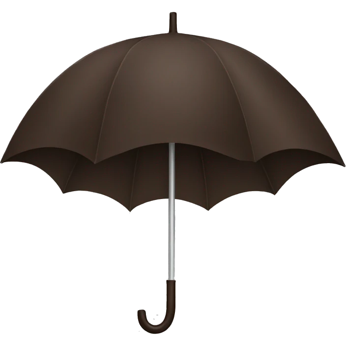 Dark brown umbrella emoji