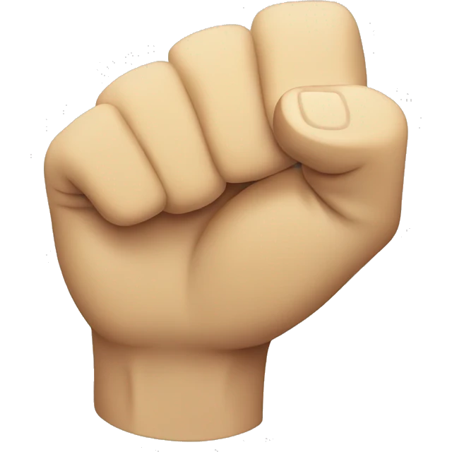 Smiley emoji with fist out emoji