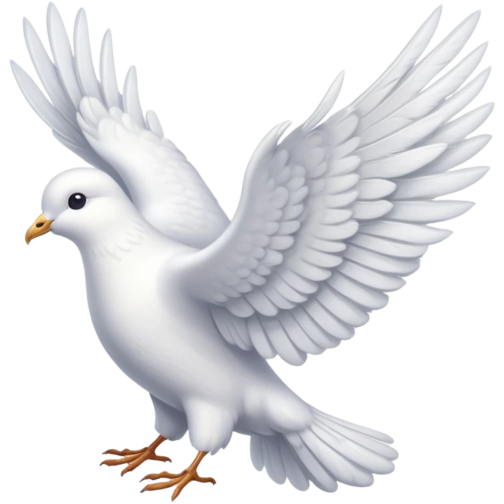 cute white dove wing emoji