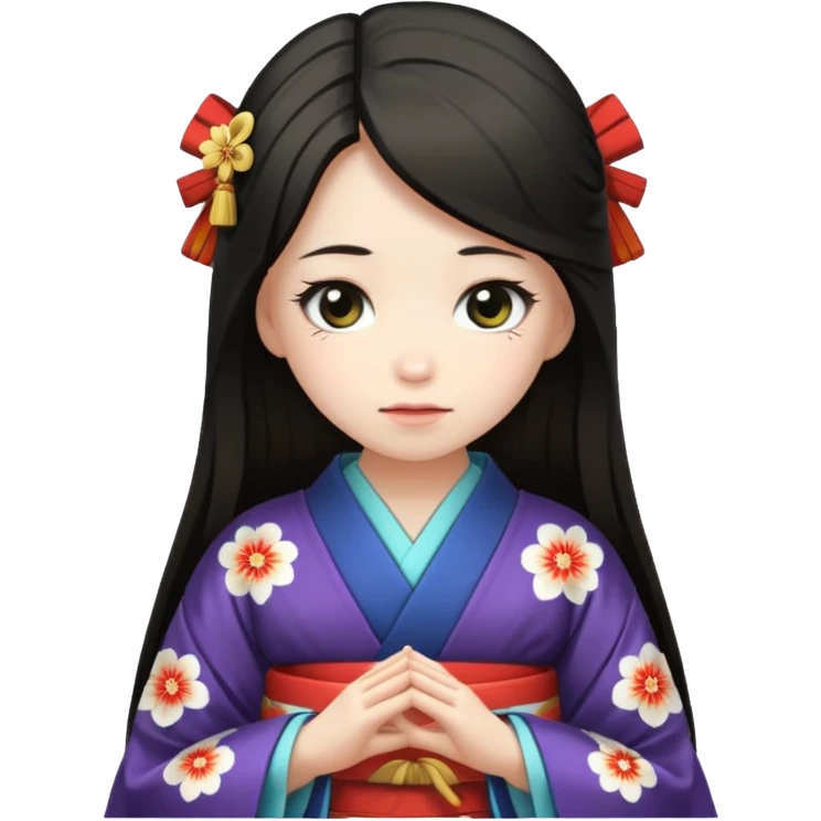 Girl bowing emoji