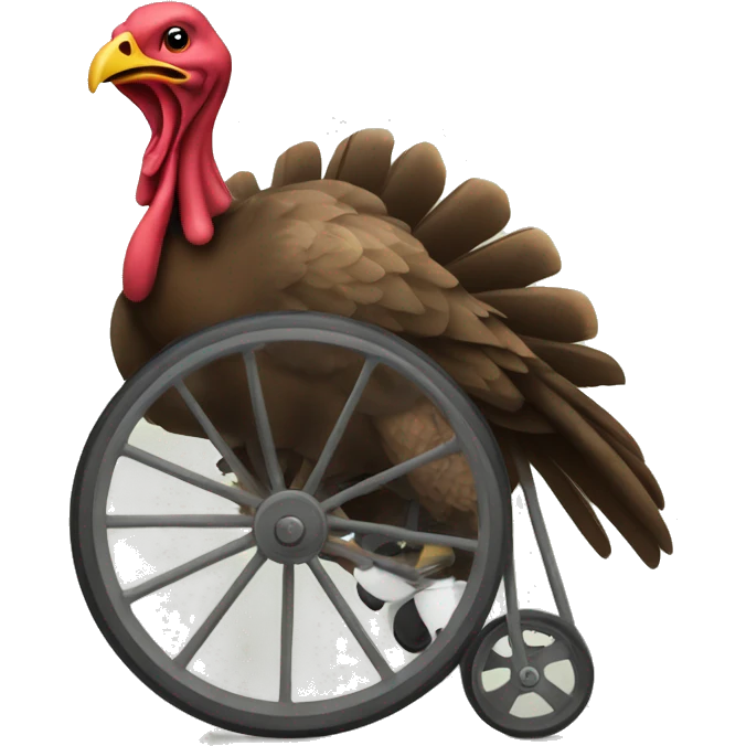 turkey riding an urban wheely lo emoji