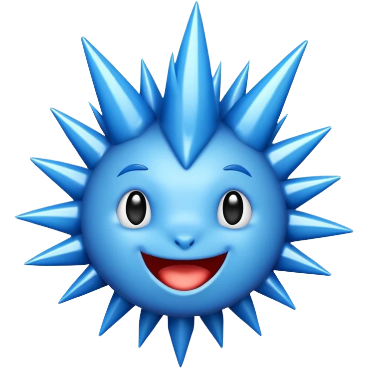 Blue tick with spiky sides emoji