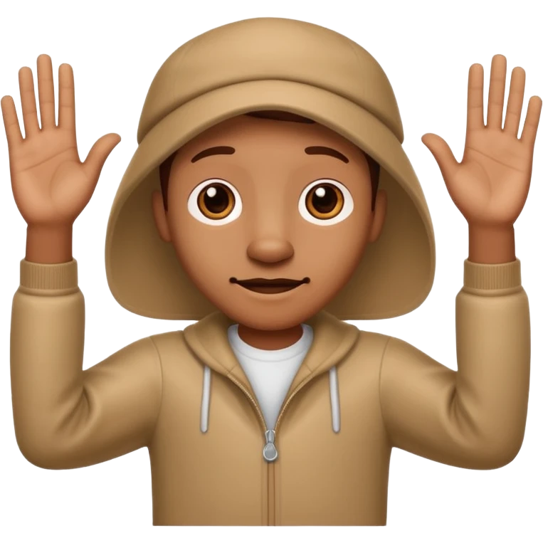 Que dawg with hands up emoji