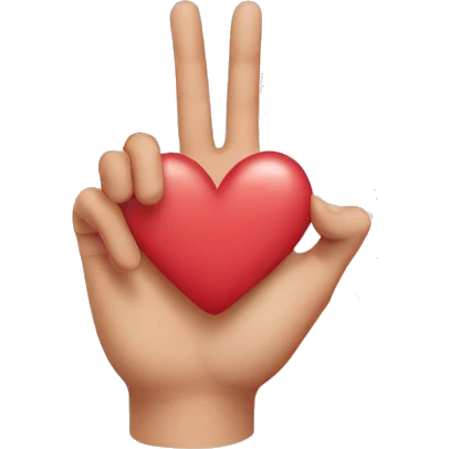Finger heart with two hands emoji