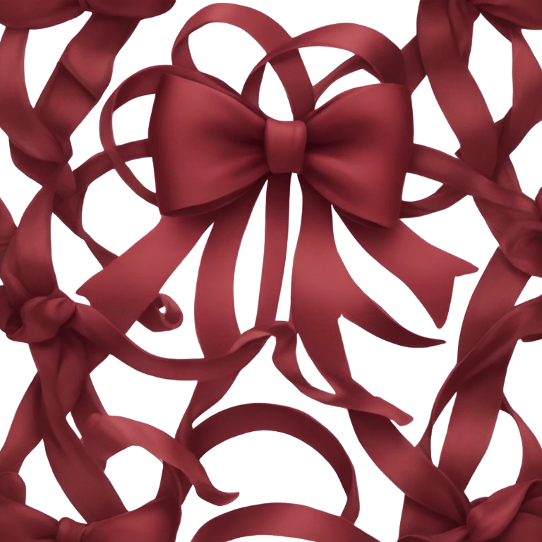 dark red bow emoji