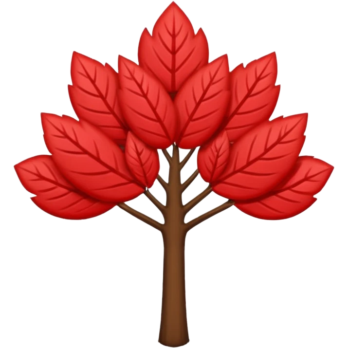 Un trébol de cinco hojas rojo emoji