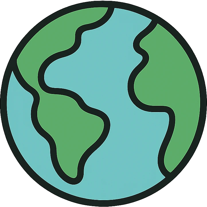 Green planet earth icon emoji