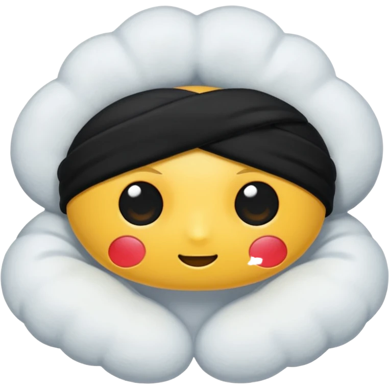 cozy winter sleep eye patch emoji