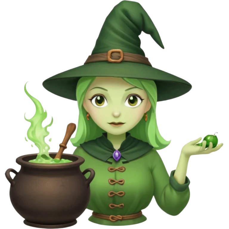 green witch cooking potion emoji