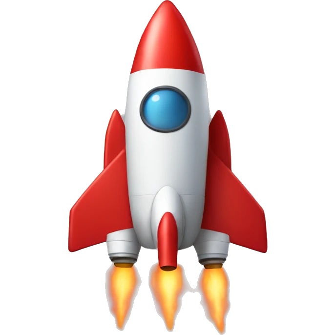 red rocket ship emoji