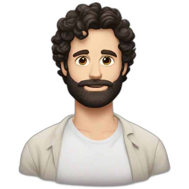 Penn Badgley con barba emoji