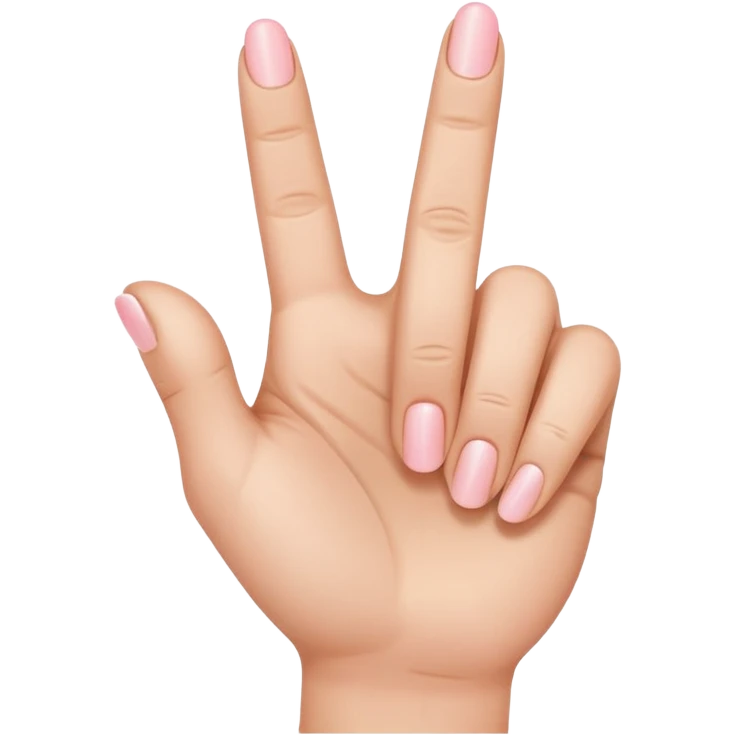 hand with middle finger, index finger, and thumb up, pinky and ring finger down emoji