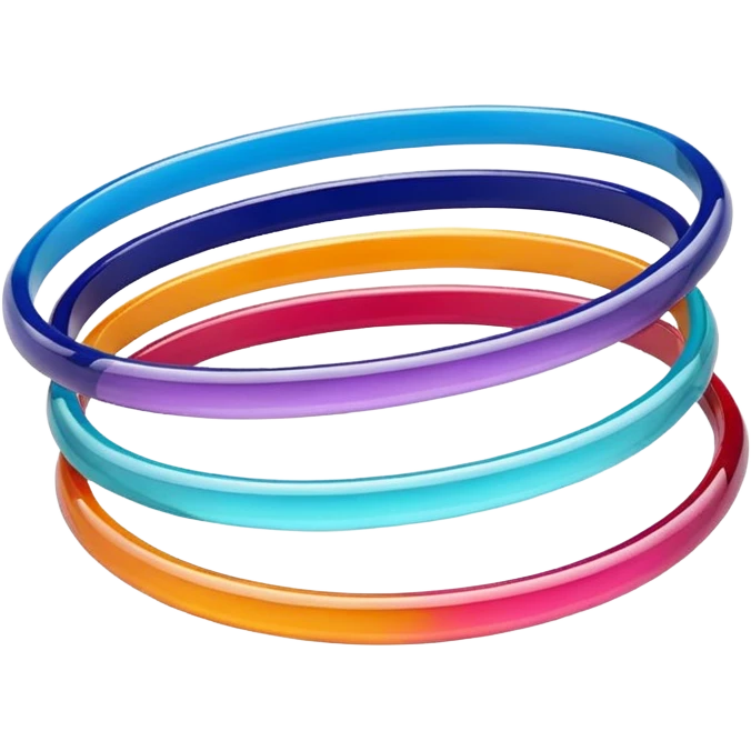   Colourfull Slim Glass Bangles set emoji
