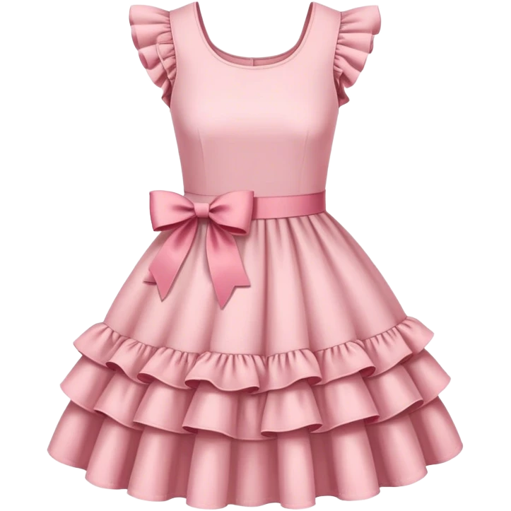 dress top soft pink ruffle ribbon emoji