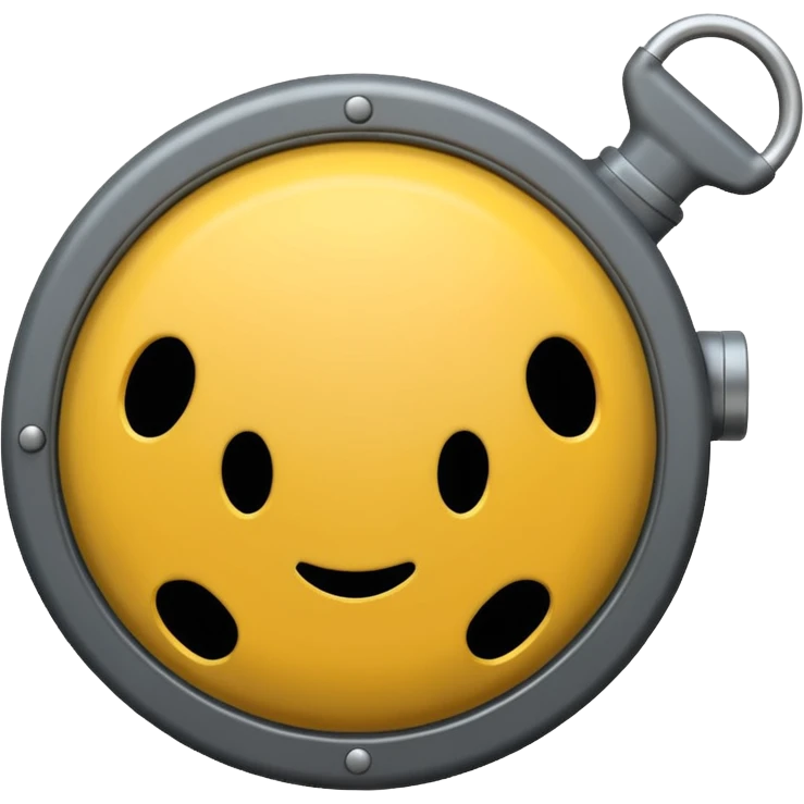 military pressure mine, visible screws and technical details, emoji style emoji