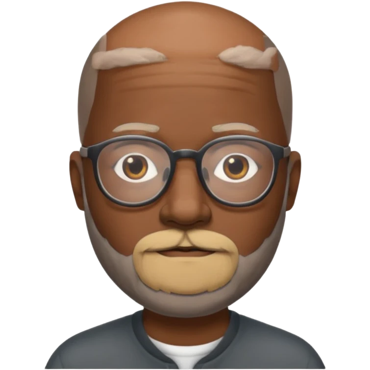 bald gray beard black man glasses emoji