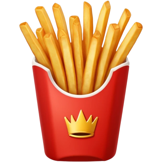 Red French fries emoji emoji